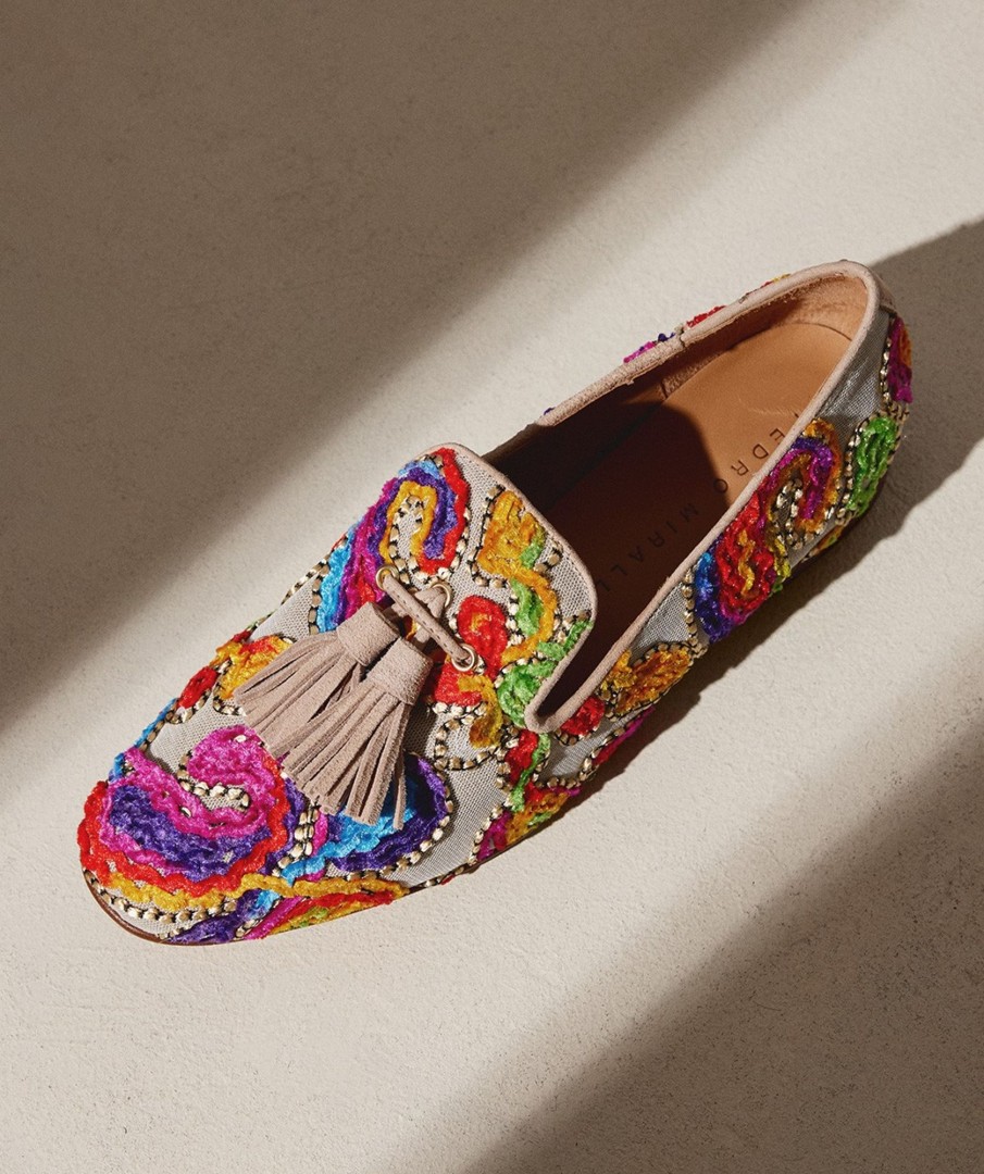 Online Etosha Mocasines De Tejido Multicolor Con Borlas Mocasines