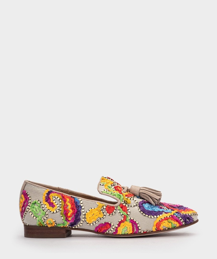 Online Etosha Mocasines De Tejido Multicolor Con Borlas Mocasines