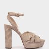 Clearance Montefioralle Sandalias De Tacon De Piel Sandalias De Tacon