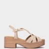 Online Wisconsin Sandalias De Ante En Color Beige. Sandalias De Tacon