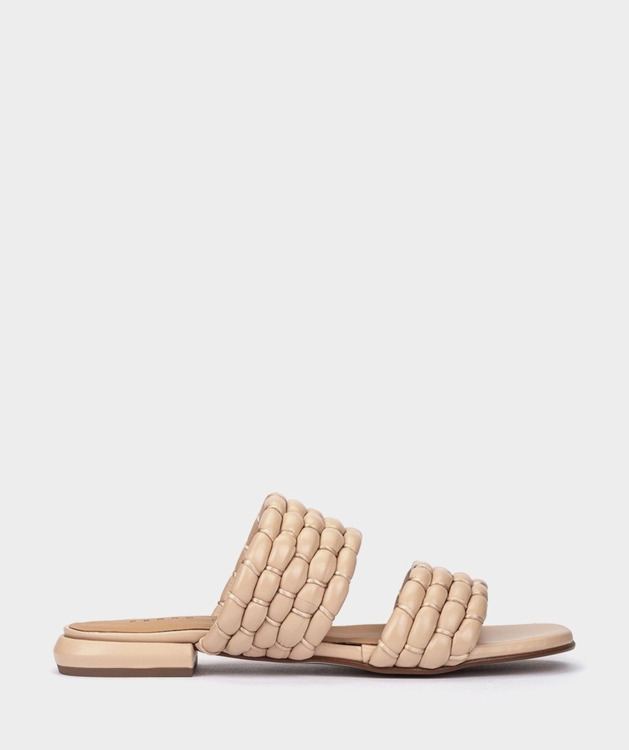 Clearance Fornells Sandalias Planas De Piel En Color Beige. Sandalias Planas